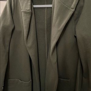 Loft open front hooded jacket